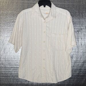 Women's Cream Button Down Shirt